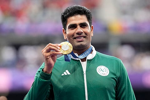 2024 Paris Olympics men's javelin gold medalist Arshad Nadeem, of Pakistan